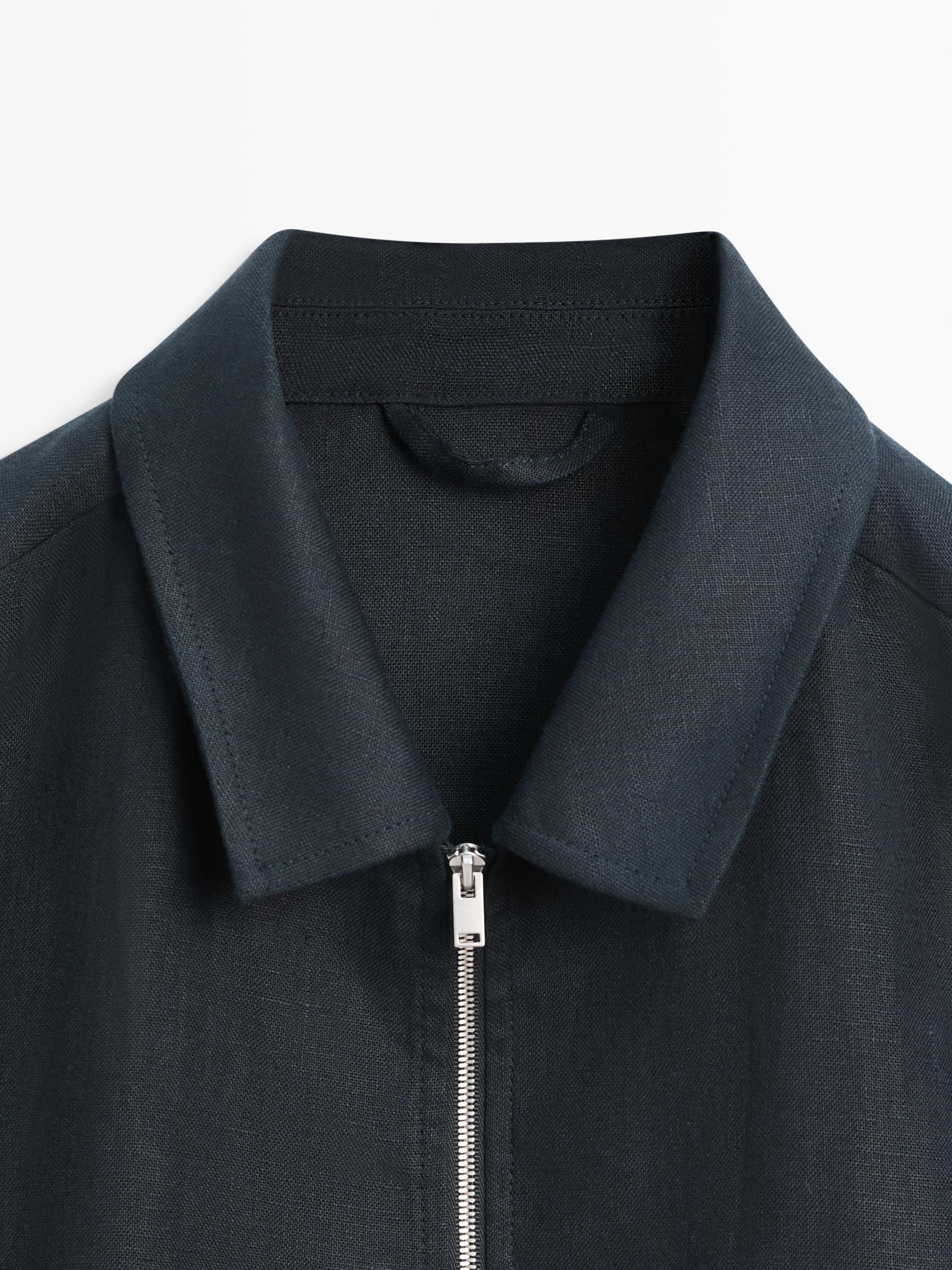 Cropped linen jacket